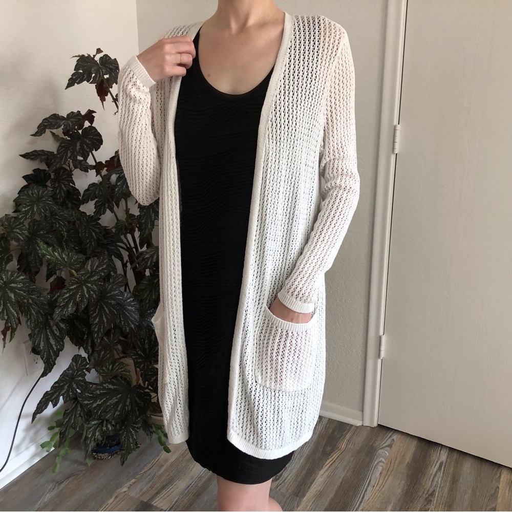 EUC J.Jill woven cardigan w/pockets